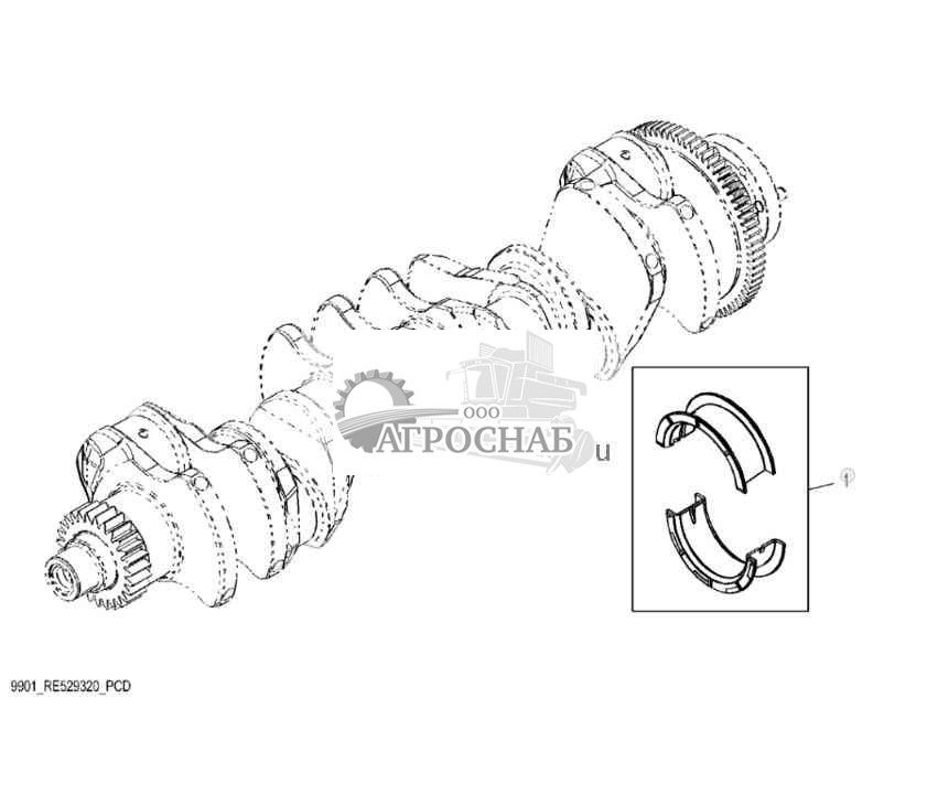 9901 Комплект упорных подшипников коленчатого вала 